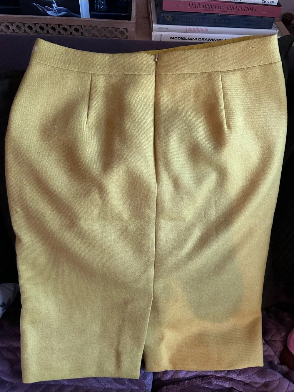 J. Crew No. 2 Wool Double-Serge Mustard Pencil Skirt - Classic Academia